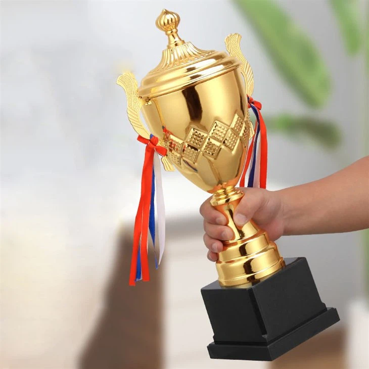 Metal Gold World Sports Trophy Cup