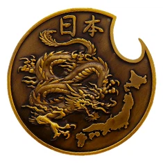 Versilberte Sammlermünze, Reise-Souvenir, antike Münze